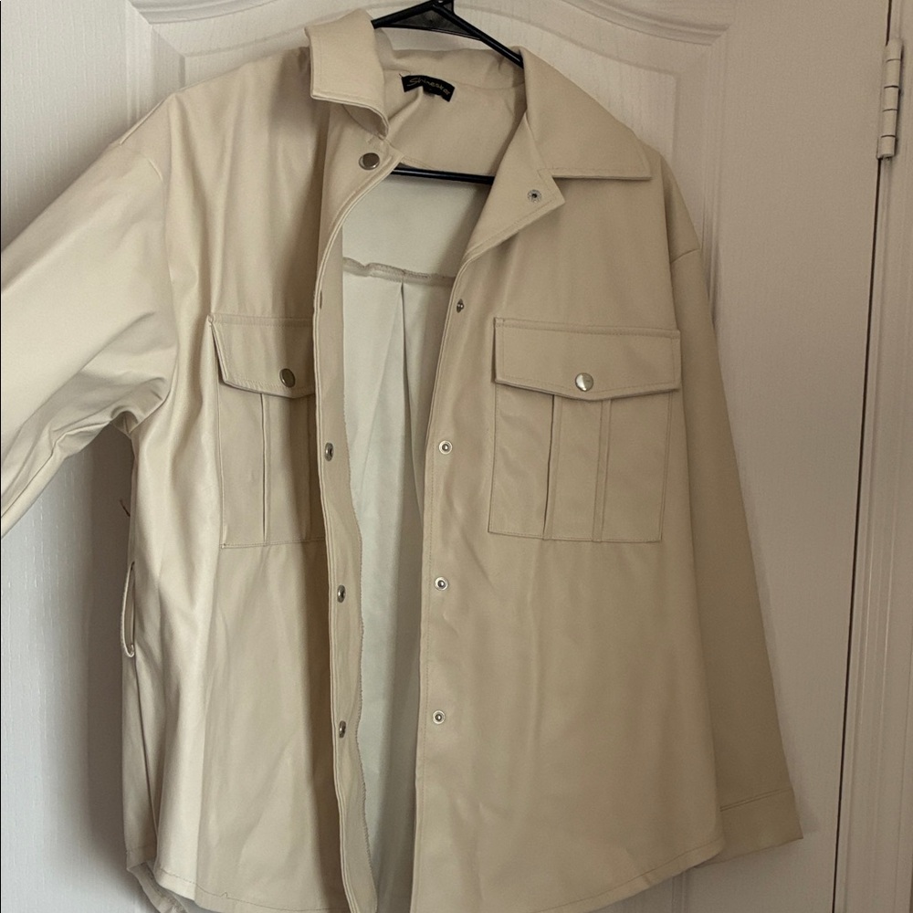 Shinestar Men's Tan Shirt Jacket